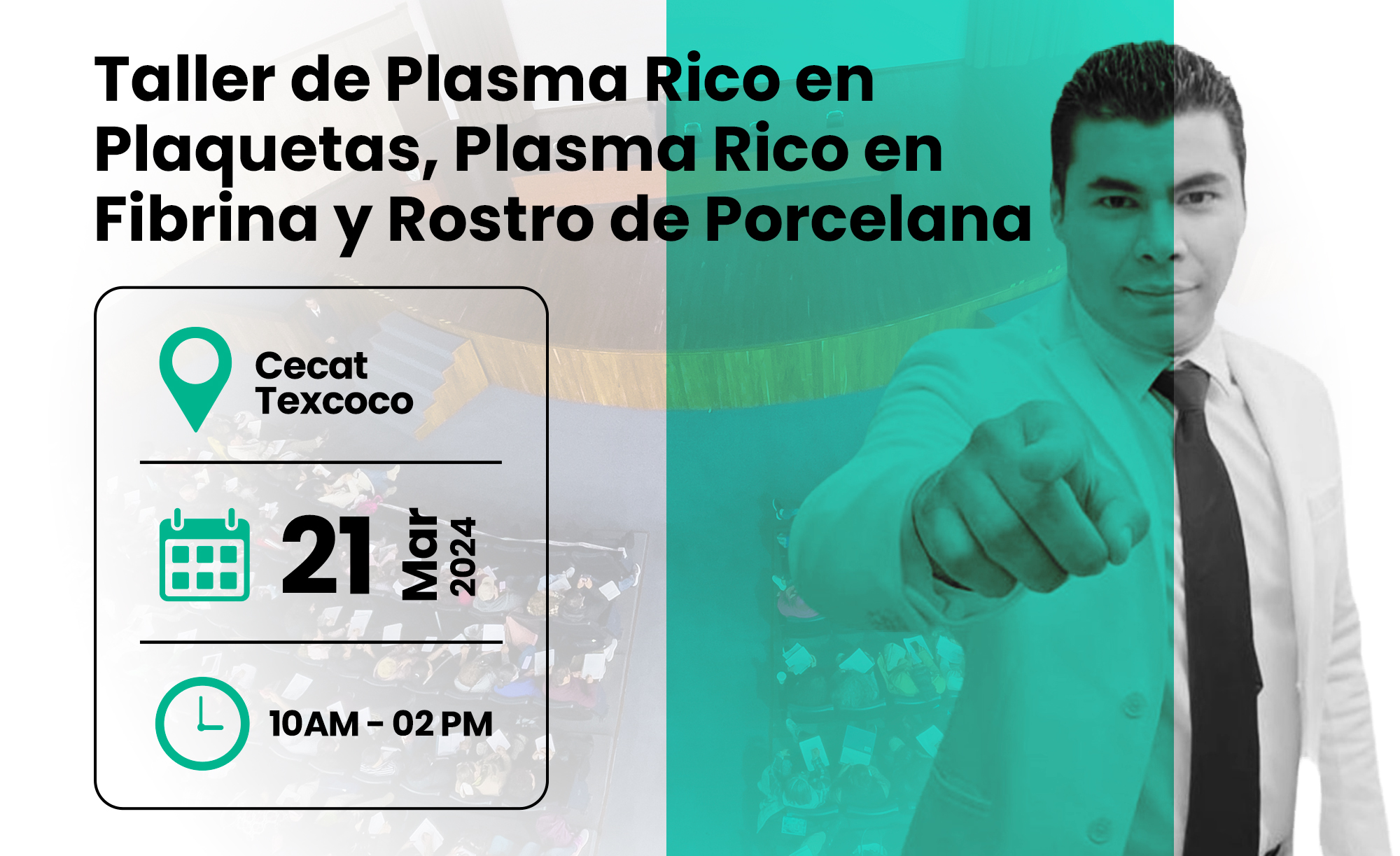 Taller de Plasma Rico en Plaquetas, Plasma Rico en Fibrina y Rostro de Porcelana