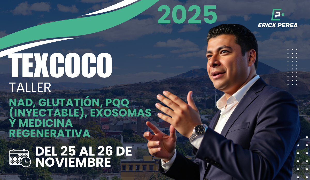 Taller de NAD, Glutatión, PQQ (inyectable), Exosomas y Medicina Regenerativa