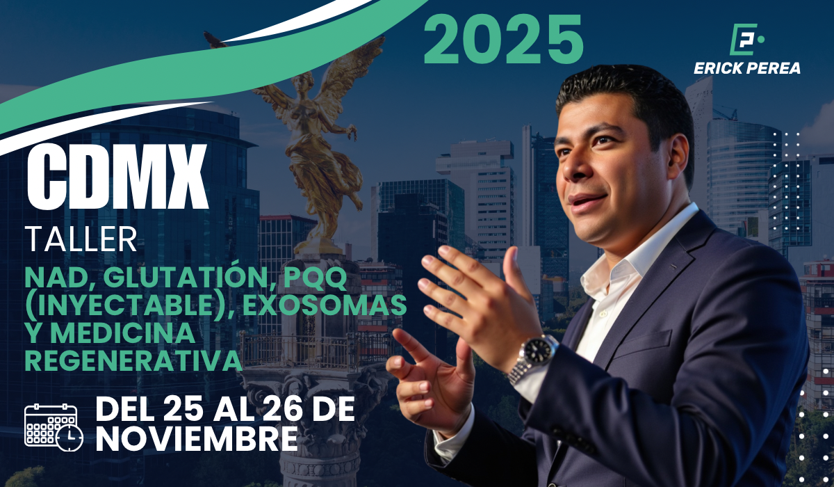 Taller de NAD, Glutatión, PQQ (inyectable), Exosomas y Medicina Regenerativa
